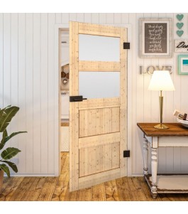 Ganzglastür - Country Astkiefer Model 37 - modernes Zuhause