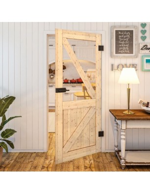 Ganzglastür - Country Astkiefer Model 42 - modernes Zuhause