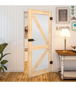 Ganzglastür - Country Astkiefer Model 43 - modernes Zuhause