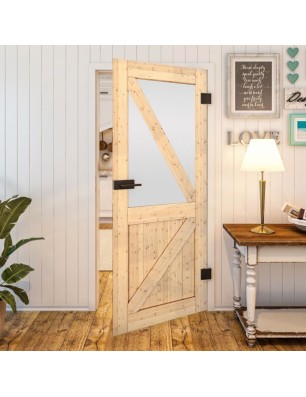 Ganzglastür - Country Astkiefer Model 44 - modernes Zuhause