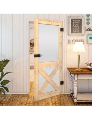 Ganzglastür - Country Astkiefer Model 53 - modernes Zuhause