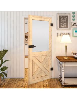 Ganzglastür - Country Astkiefer Model 54 - modernes Zuhause