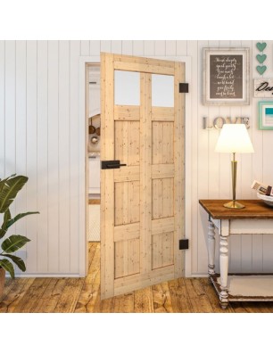 Ganzglastür - Country Astkiefer Model 66 - modernes Zuhause