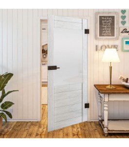 Ganzglastür - Country Weiss Rustikal Model 13