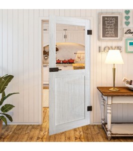 Ganzglastür - Country Weiss Rustikal Model 22
