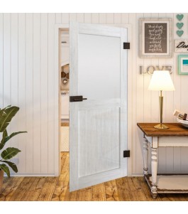Ganzglastür - Country Weiss Rustikal Model 24