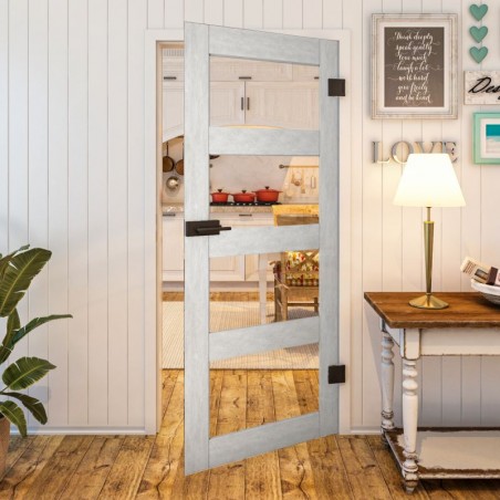 Ganzglastür - Country Weiss Rustikal Model 31