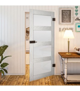 Ganzglastür - Country Weiss Rustikal Model 35