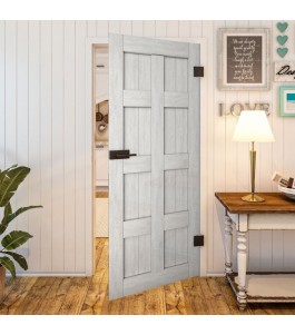 Ganzglastür - Country Weiss Rustikal Model 60