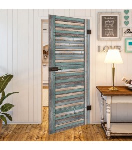 Ganzglastür - Country Bunt geplankt Model 10