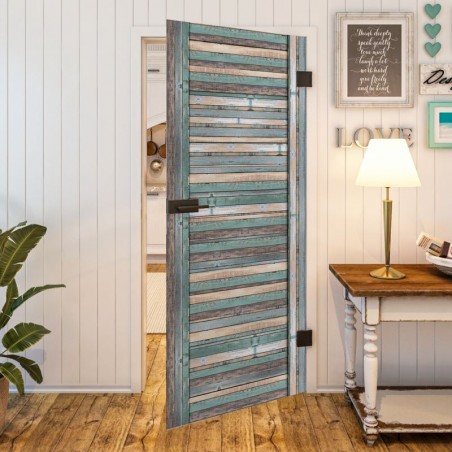 Ganzglastür - Country Bunt geplankt Model 10