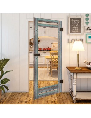 Ganzglastür - Country Bunt geplankt Model 11