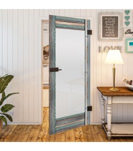 Ganzglastür - Country Bunt geplankt Model 13