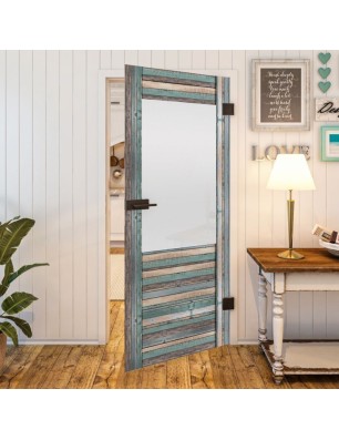 Ganzglastür - Country Bunt geplankt Model 14