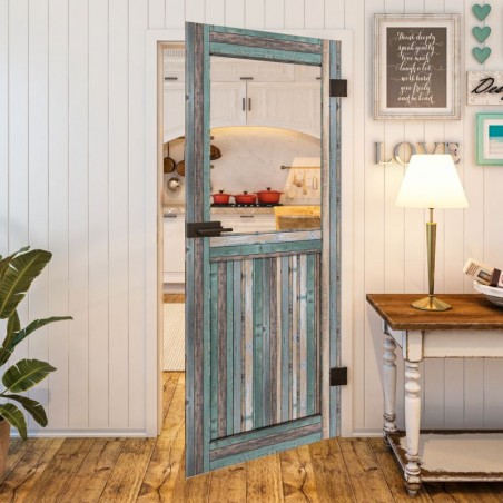 Ganzglastür - Country Bunt geplankt Model 22