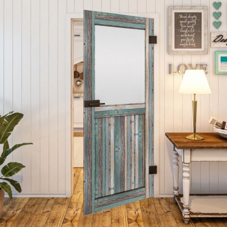 Ganzglastür - Country Bunt geplankt Model 24