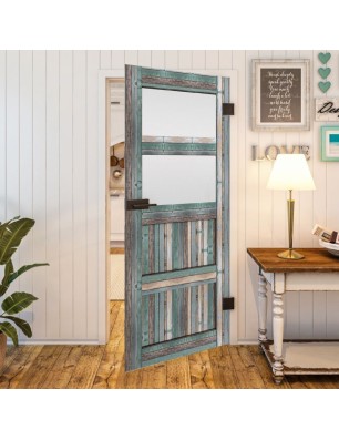 Ganzglastür - Country Bunt geplankt Model 37