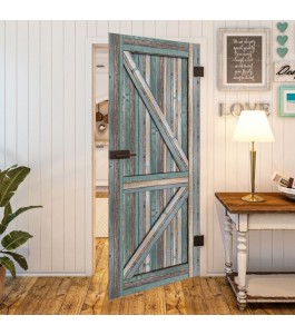 Ganzglastür - Country Bunt geplankt Model 40