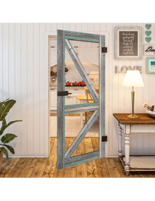 Ganzglastür - Country Bunt geplankt Model 43