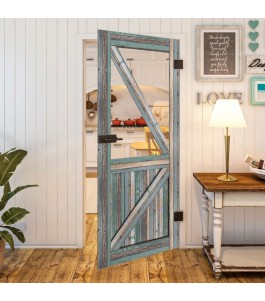 Ganzglastür - Country Bunt geplankt Model 44