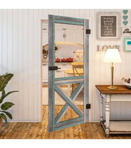 Ganzglastür - Country Bunt geplankt Model 51