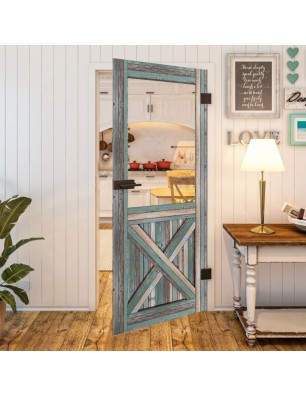 Ganzglastür - Country Bunt geplankt Model 52