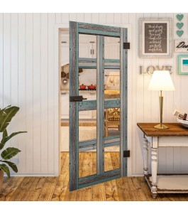 Ganzglastür - Country Bunt geplankt Model 61