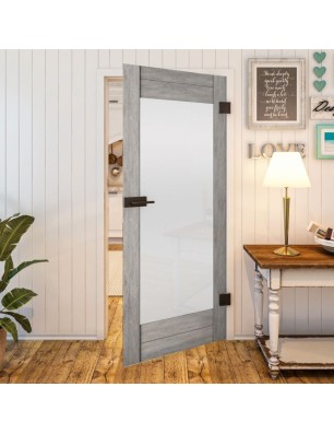 Ganzglastür - Country Graueiche Model 13 - modernes Zuhause