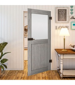 Ganzglastür - Country Graueiche Model 24 - modernes Zuhause