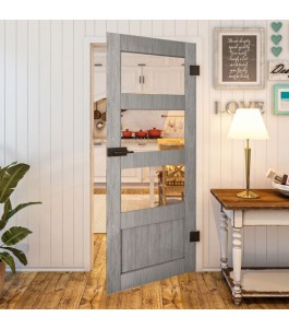 Ganzglastür - Country Graueiche Model 32 - modernes Zuhause