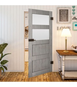 Ganzglastür - Country Graueiche Model 37 - modernes Zuhause