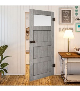 Ganzglastür - Country Graueiche Model 38 - modernes Zuhause