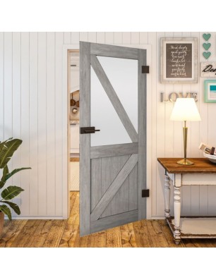 Ganzglastür - Country Graueiche Model 44 - modernes Zuhause