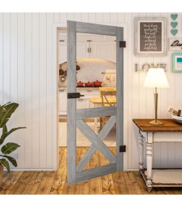 Ganzglastür - Country Graueiche Model 51 - modernes Zuhause