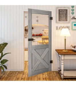 Ganzglastür - Country Graueiche Model 52 - modernes Zuhause