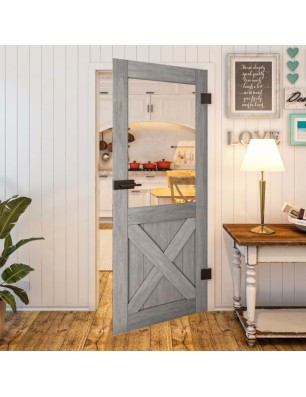 Ganzglastür - Country Graueiche Model 52 - modernes Zuhause