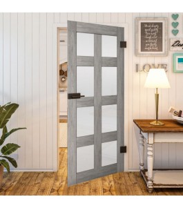 Ganzglastür - Country Graueiche Model 64 - modernes Zuhause