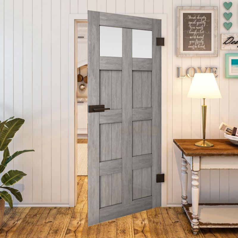 Ganzglastür - Country Graueiche Modell 66