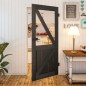 Ganzglastür - Country Schwarz gebeizt Modell 42