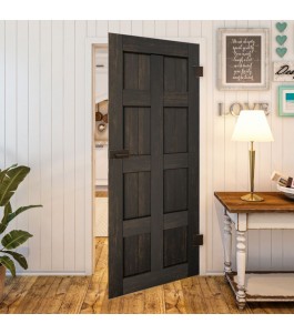 Ganzglastür - Country Schwarz gebeizt Model 60