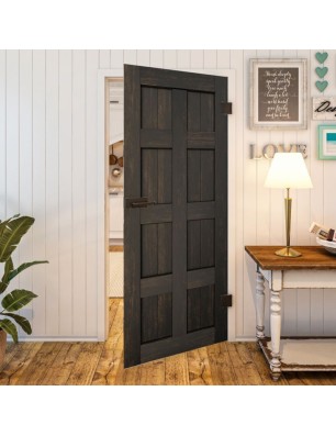 Ganzglastür - Country Schwarz gebeizt Model 60