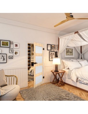 Ganzglastür - Country Astkiefer Model 36 - modernes Zuhause