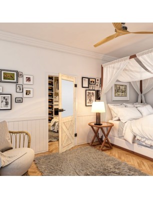 Ganzglastür - Country Astkiefer Model 54 - modernes Zuhause