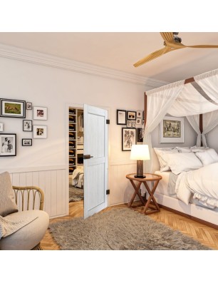 Ganzglastür - Country Weiss Rustikal Model 20