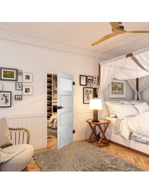 Ganzglastür - Country Weiss Rustikal Model 38