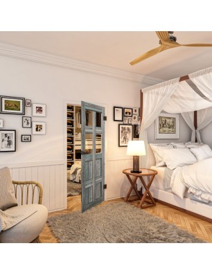 Ganzglastür - Country Bunt geplankt Model 62