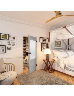 Ganzglastür - Country Graueiche Model 14 - modernes Zuhause