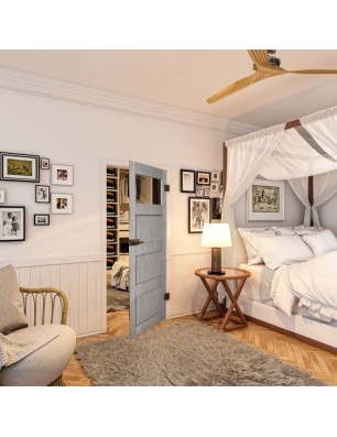 Ganzglastür - Country Graueiche Model 34 - modernes Zuhause