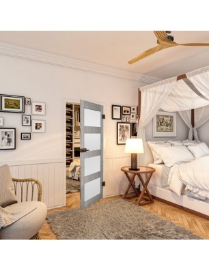 Ganzglastür - Country Graueiche Model 35 - modernes Zuhause