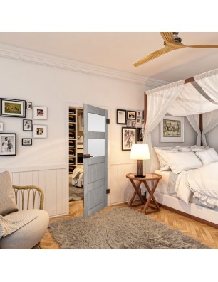 Ganzglastür - Country Graueiche Model 37 - modernes Zuhause